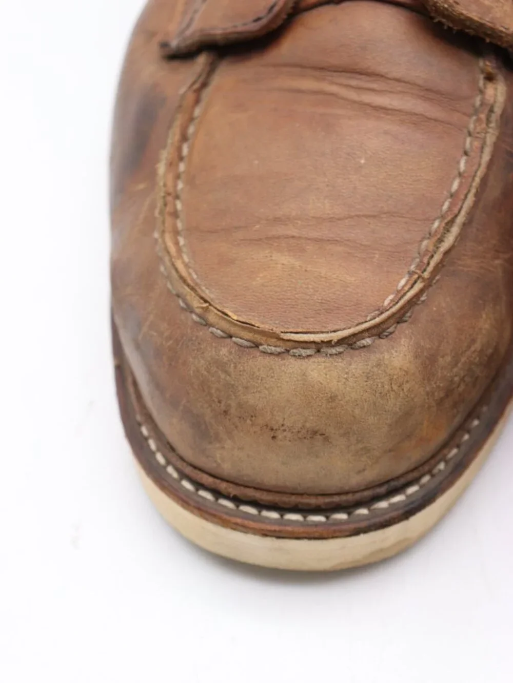 Red Wing Moc Toe 1905 Men's Size 13 EE Brown Leather Soft Toe Boots Made In USA